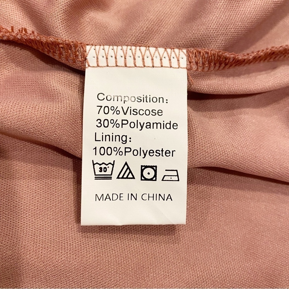 Gaovot | Floral Lace MIDI Dress V-Neck Pink Size Medium - Picture 7 of 7